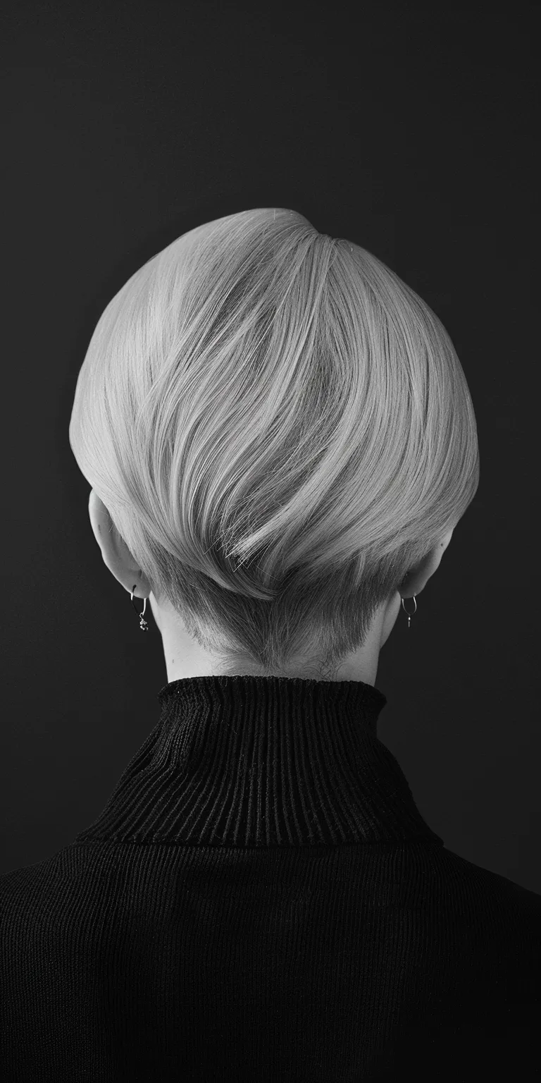 grey hair styles Asymmetric cut, Chignon, Pompadour, Bouffant, Short brush cut