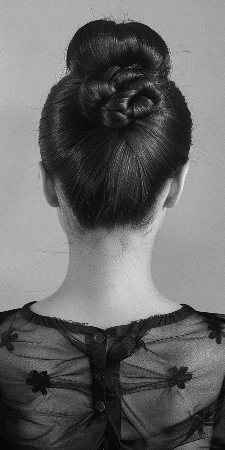 hair bun styles Chignon, Ballerina bun, Updo, French twist, Ponytail