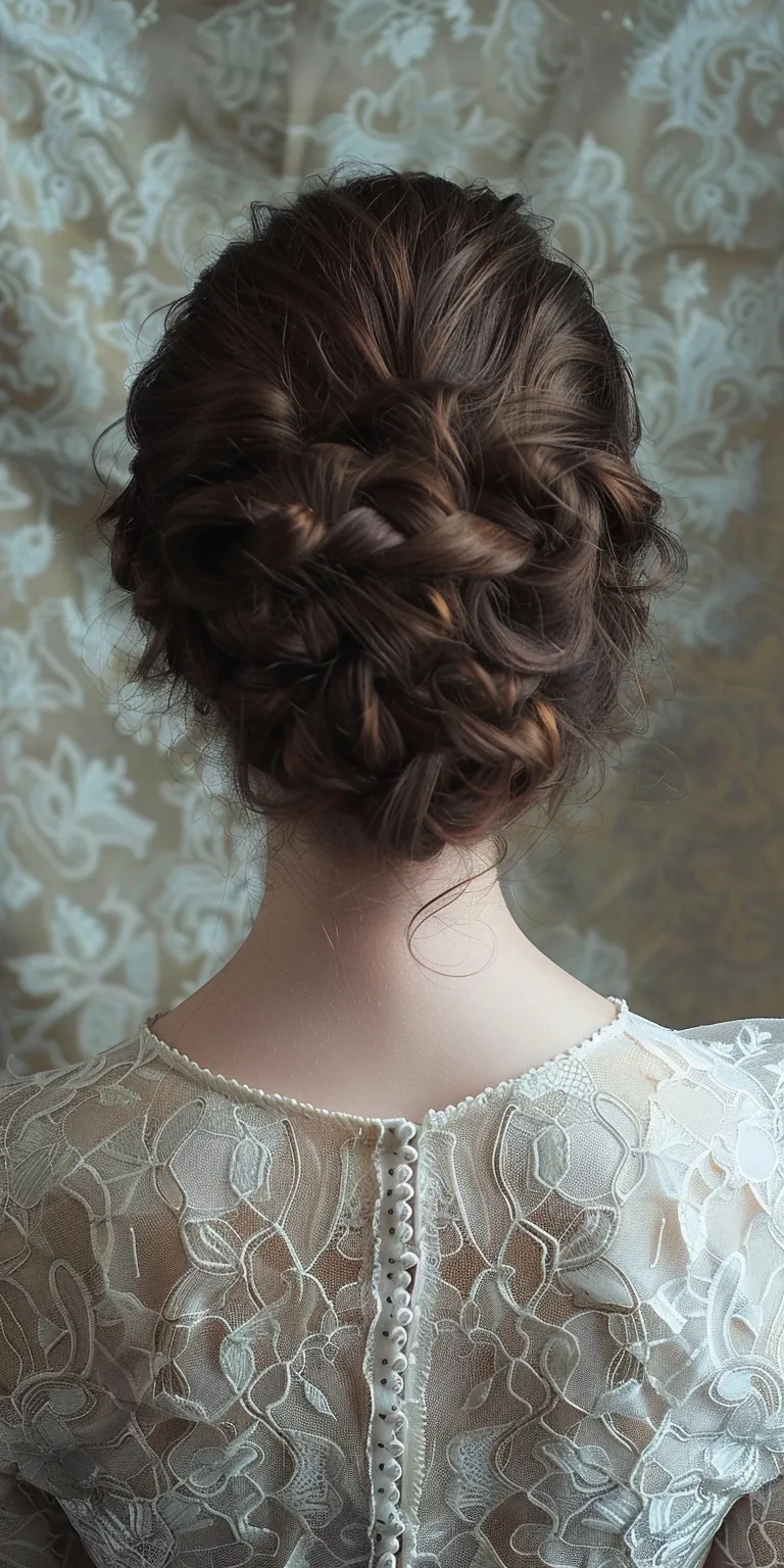 regency hairstyles Milkmaid braid, Updo, French Chignon, Waterfall braids