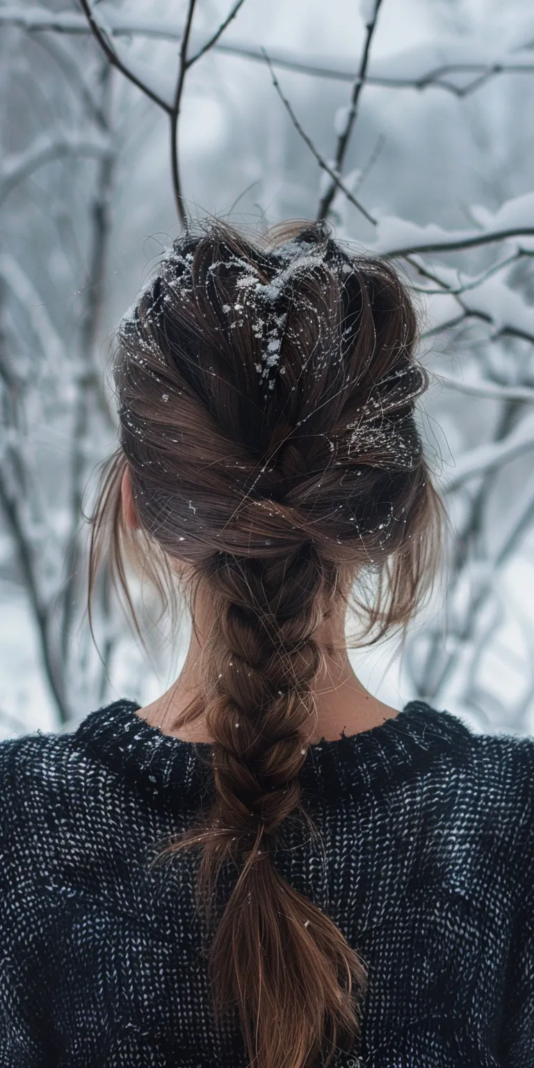 winter hairstyles French braid, Braid, Waterfall braids, Boho Milkmaid braid