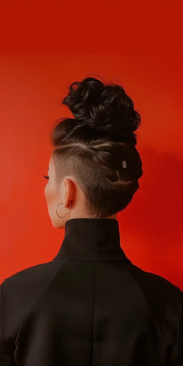 suavecita pomade Updo, Japanese women's hairstyles, Pompadour, Mohawk, French twist