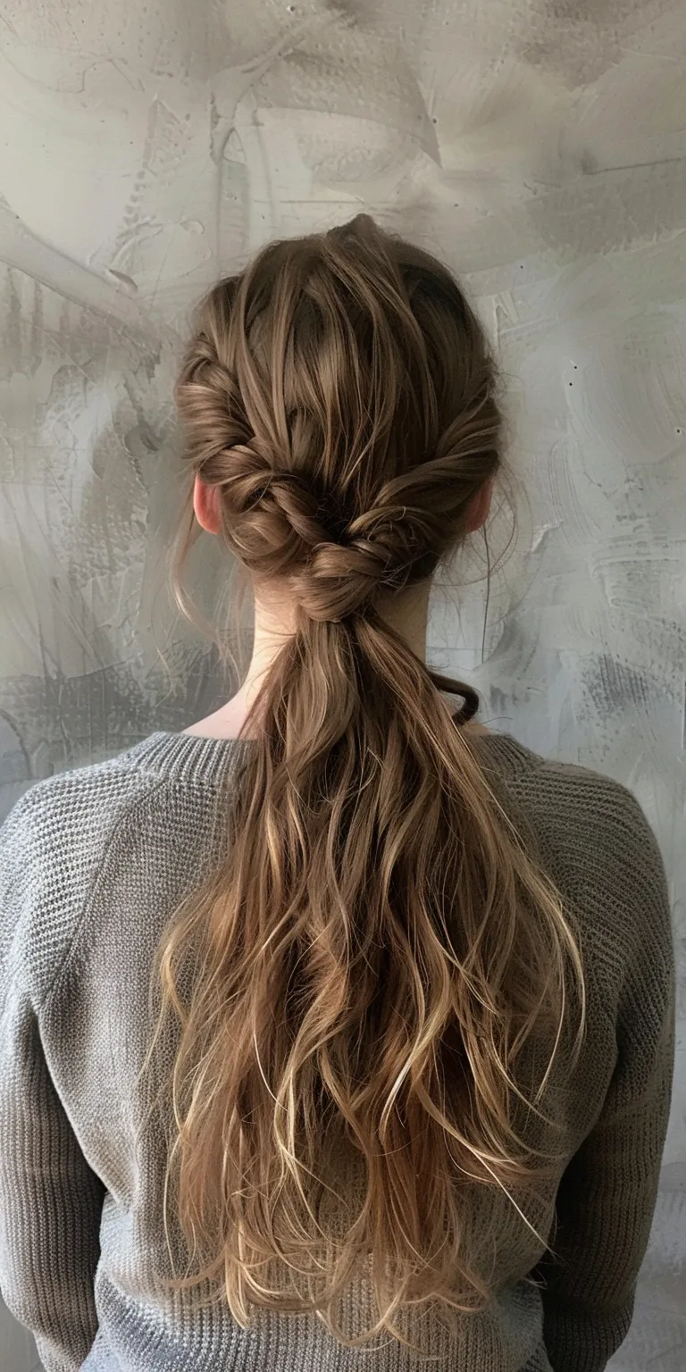 easy long hairstyles French braid, Updo, twist, Waterfall braids, Braid