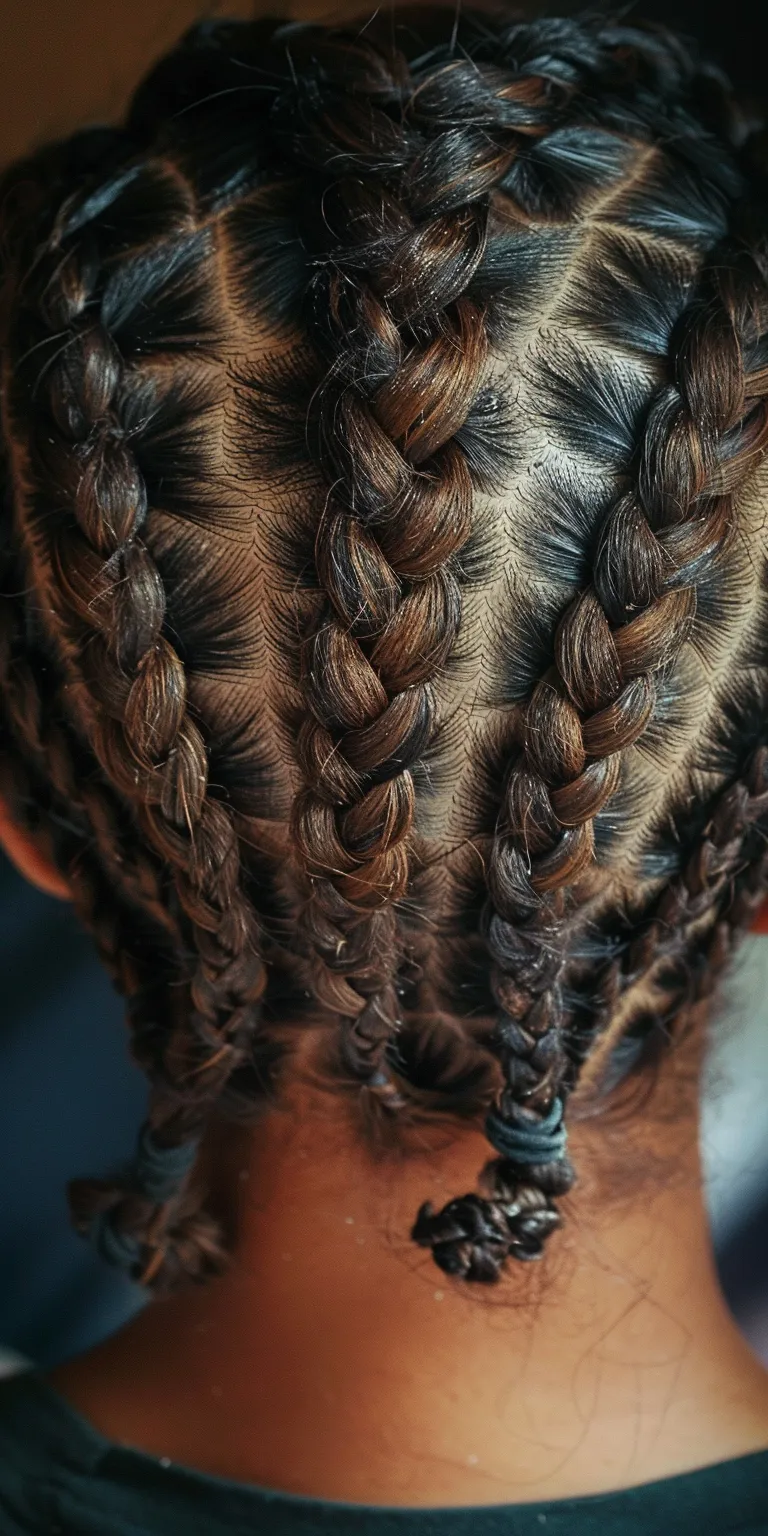 braids with fade Hair twists, Cornrows, Braid, French braid, Waterfall