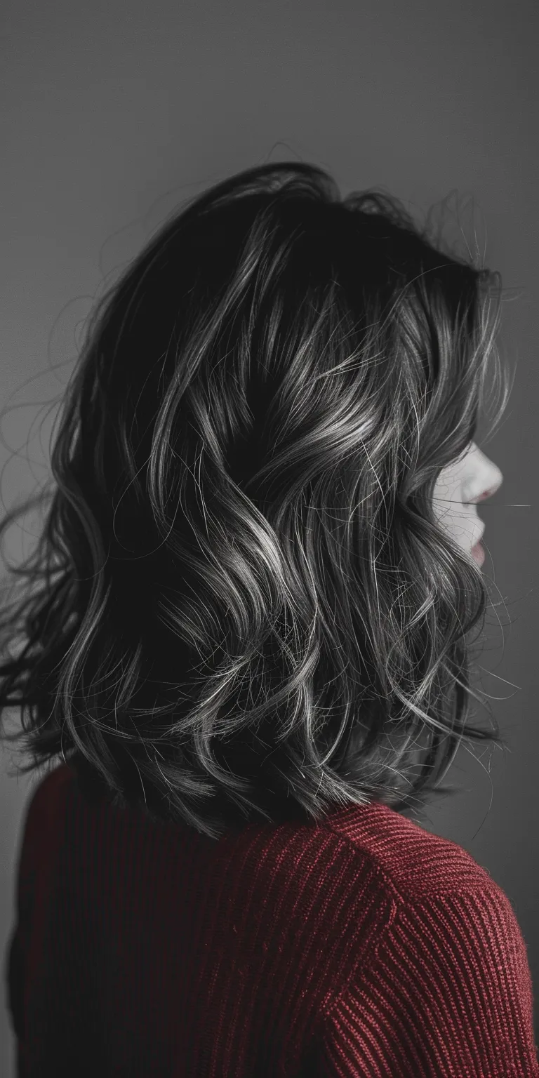 hairstyles for shoulder length hair Layered hair, Asymmetric cut, Ringlets, Digital perm, Bob cut