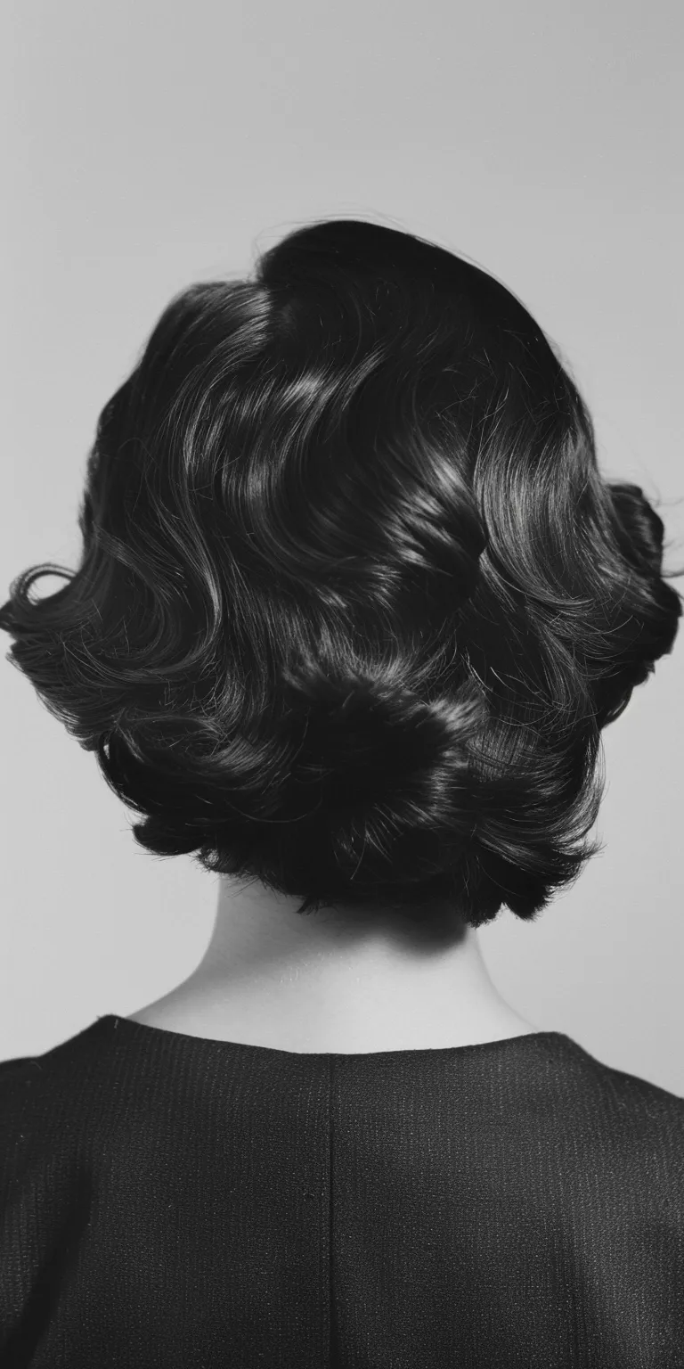 50's hairstyles Finger wave, Chignon, Updo, Bouffant, Milkmaid braid