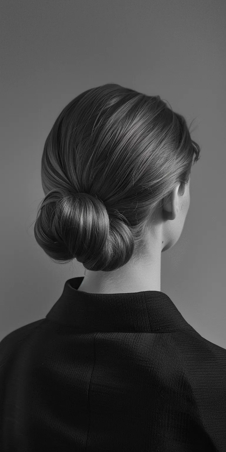 slick back Chignon, Updo, French twist, Ballerina bun, Milkmaid braid