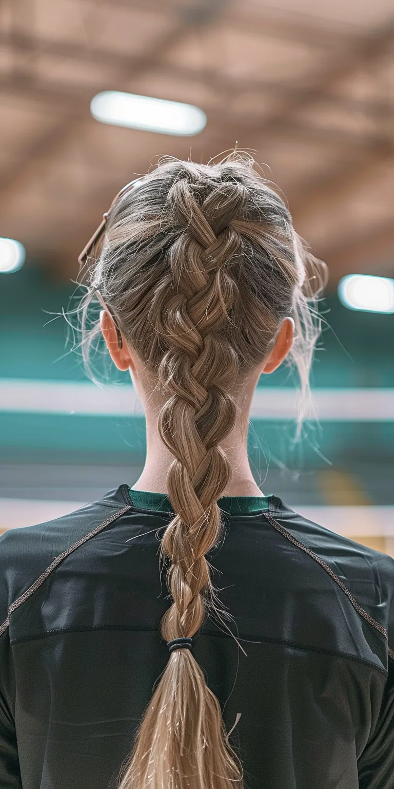 volleyball hairstyles Braid, French braid, Waterfall braids, Pigtail, Ponytail