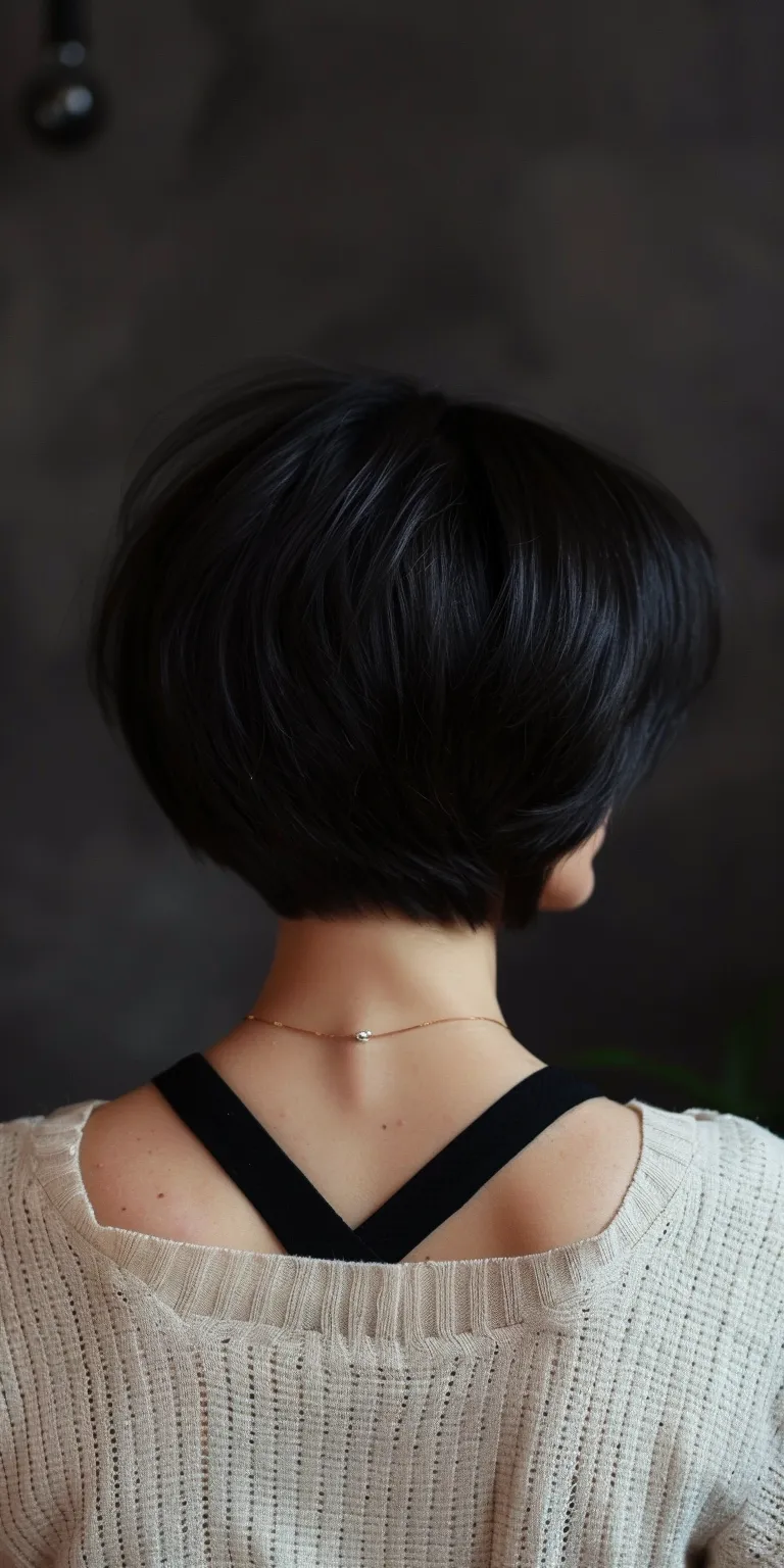 short haircuts for round faces Asymmetric cut, Japanese women's hairstyles, Pixie Pompadour, Butterfly haircut