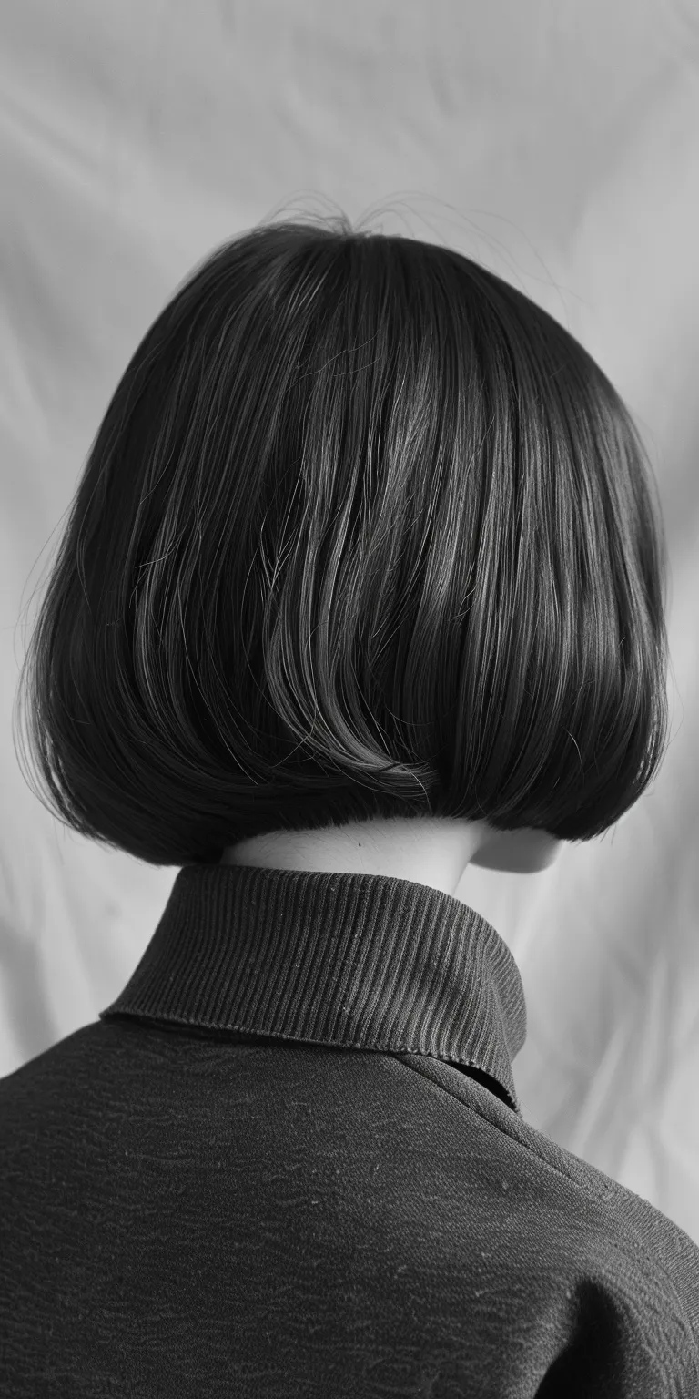 short bob with bangs Asymmetric cut, Bob Chignon, Short brush Finger wave