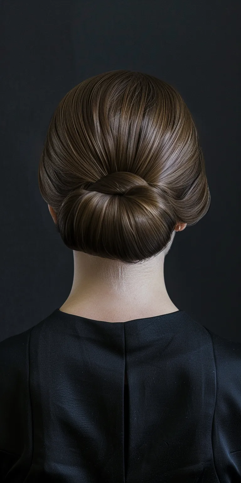 oval shape hairstyle Chignon, Updo, French twist, Ballerina bun, Japanese women's hairstyles