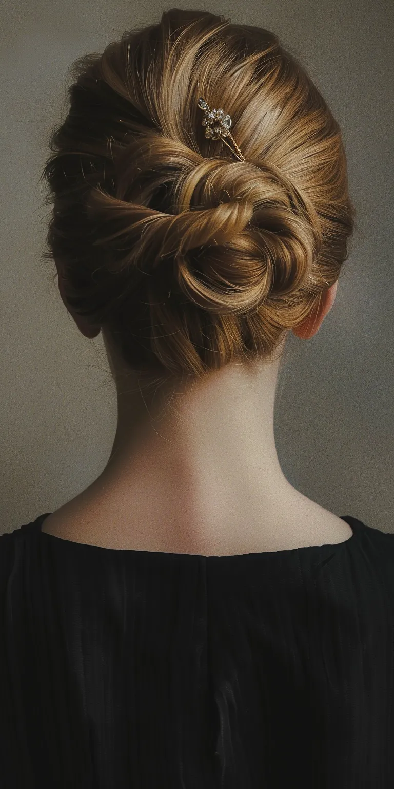 banana clip hairstyles Chignon, Updo, Ballerina bun, Milkmaid braid, French braid