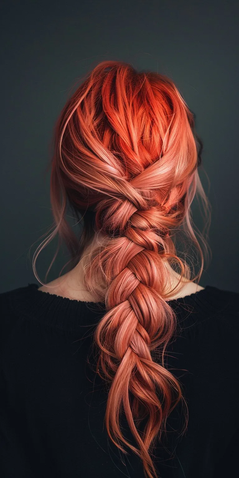 hair styles and colours Waterfall braids, French braid, Braid, twist, Mermaid