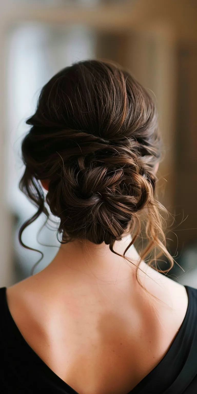 hair up hairstyles Updo, Chignon, French braid, Waterfall braids, Milkmaid braid