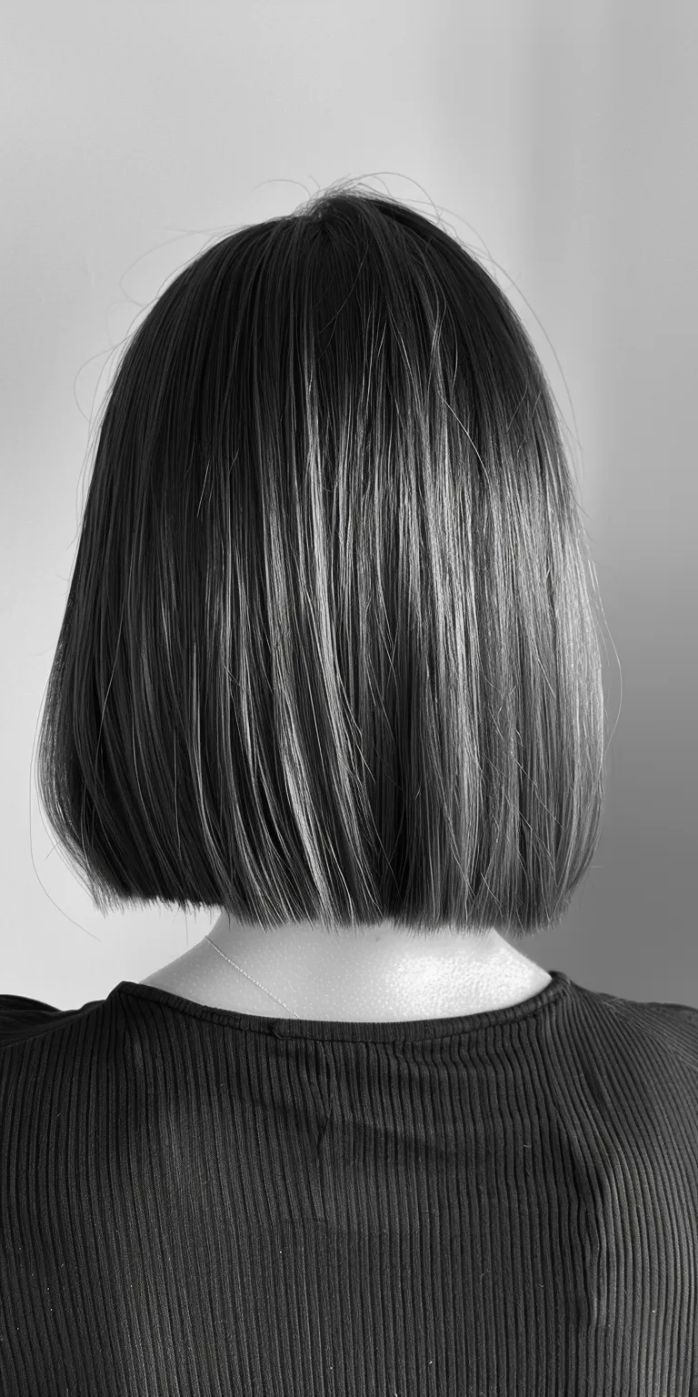 mid length bob Asymmetric cut, Bob Short brush Professional Stacked