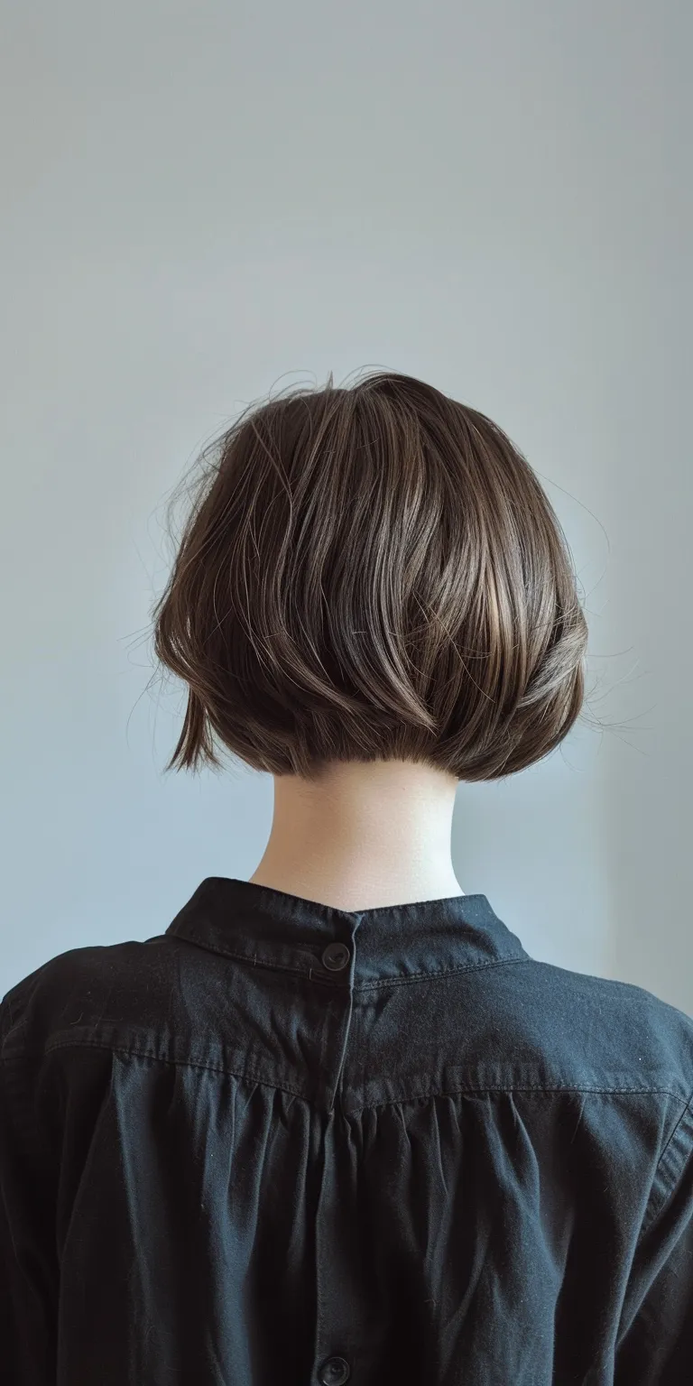 short feminine haircuts Asymmetric cut, Bob Short brush Chignon, Japanese women's hairstyles