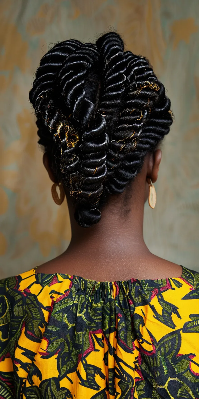 senegalese twist Finger wave, Hair twists, Kinky hair, French twist, Chignon