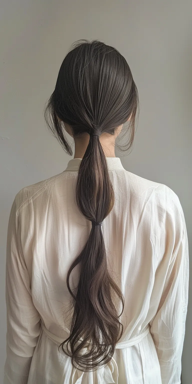 curtain bangs ponytail French twist, Japanese women's hairstyles, Braid, Layered hair, braid