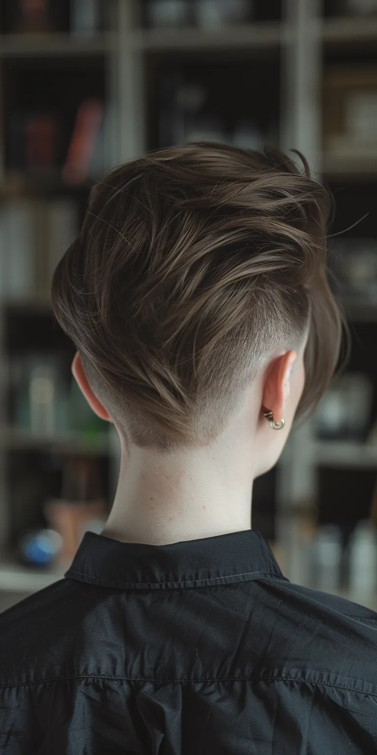 undercut hairstyle Asymmetric cut, Pompadour, Short brush Professional Butterfly haircut