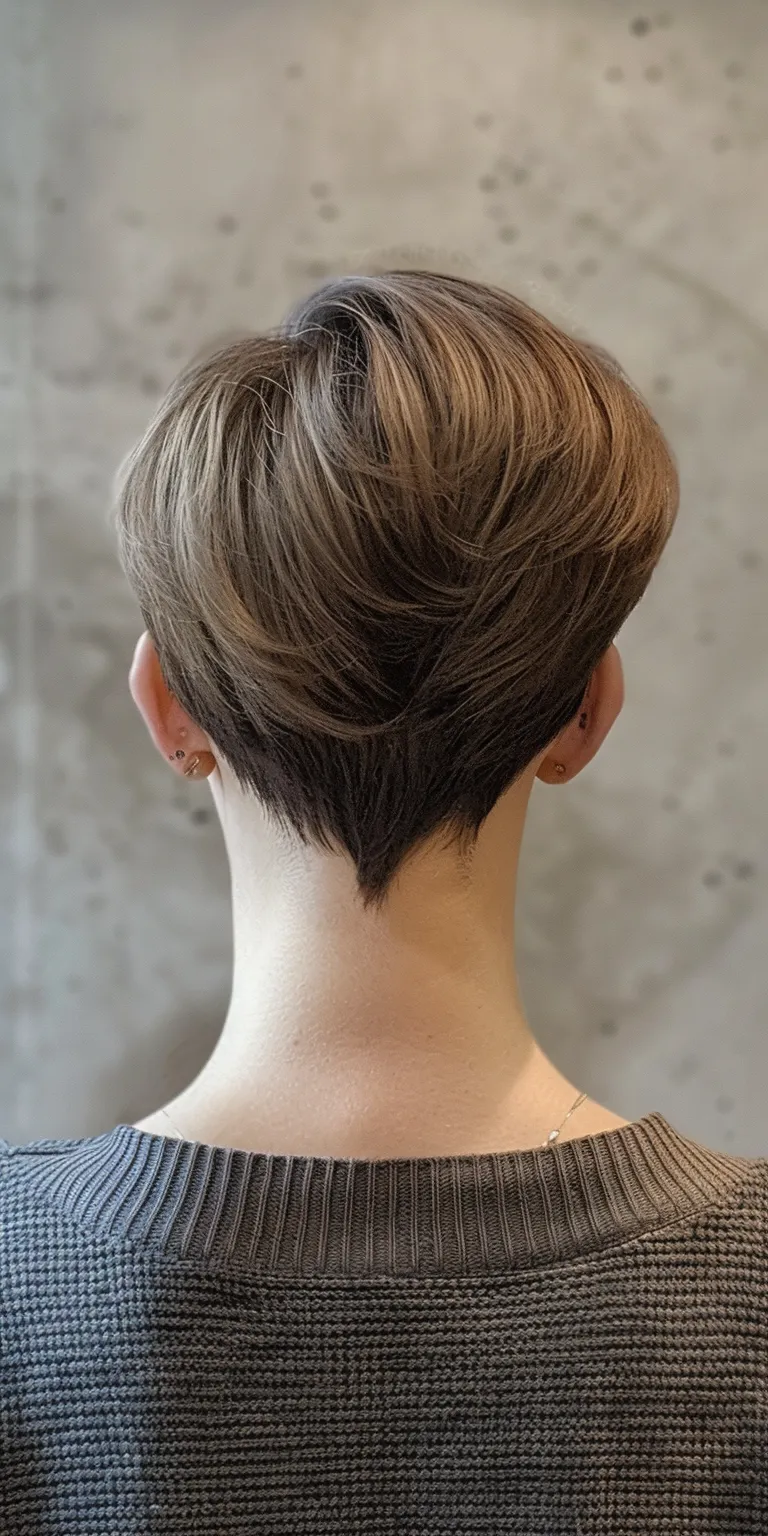 easy hairstyles for short hair Asymmetric cut, Short brush French twist, Pompadour, Chignon