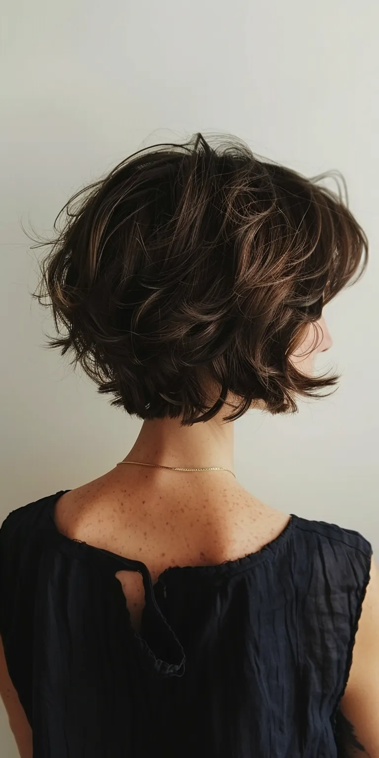 layered haircuts for women Asymmetric cut, Chignon, Layered hair, Updo, Digital perm