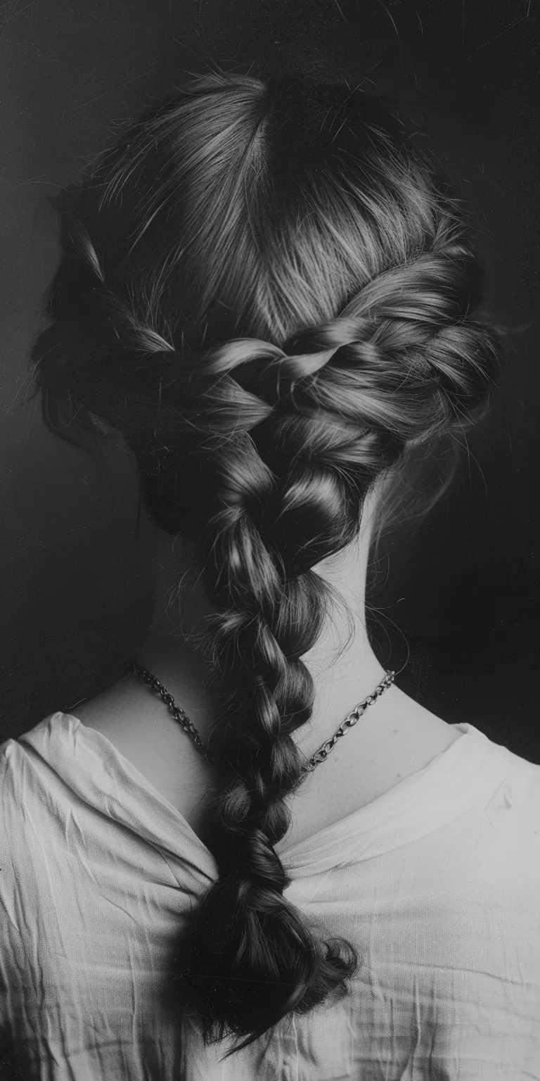 1920s hairstyles for long hair French braid, Waterfall braids, Braid, Boho Milkmaid braid