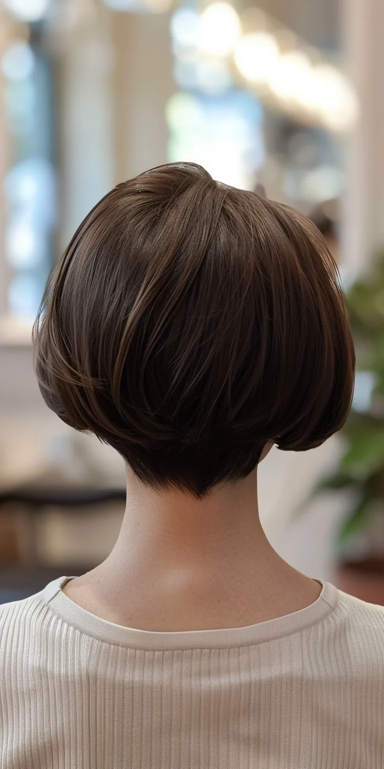 cute short haircuts for women Asymmetric cut, Japanese women's hairstyles, Chignon, Bob Pompadour