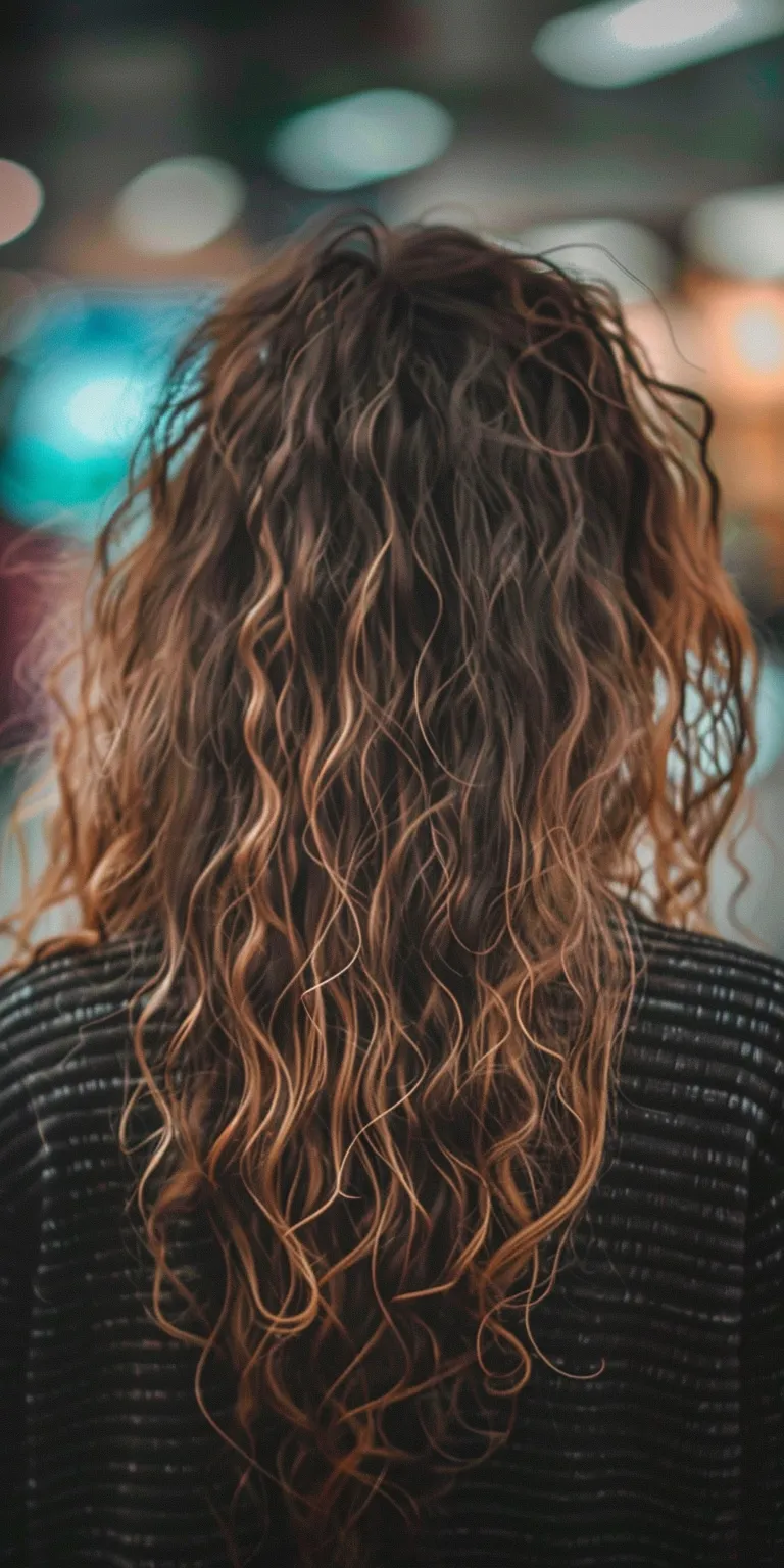 curly hairstyles for long hair Digital perm, Layered hair, Ringlets, Mermaid Curly