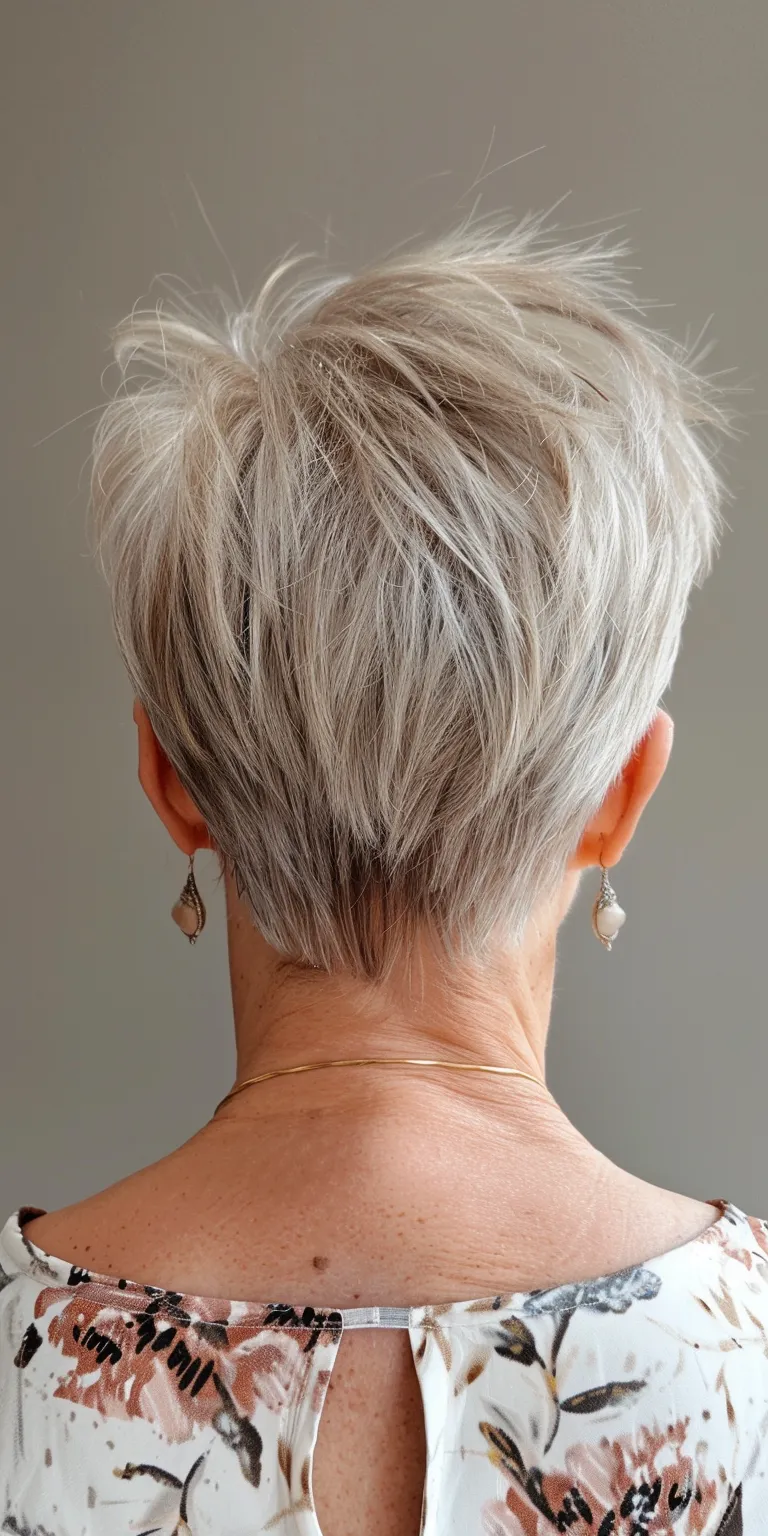 short hairstyles for older women Asymmetric cut, Short brush Pompadour, Tonsure, Pixie cut