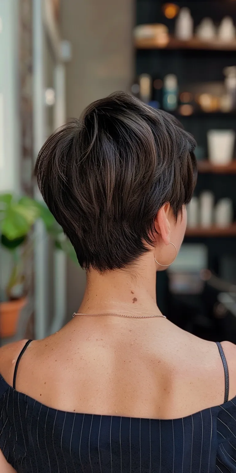 clip hairstyles Asymmetric cut, Pixie Short brush Butterfly haircut, hair