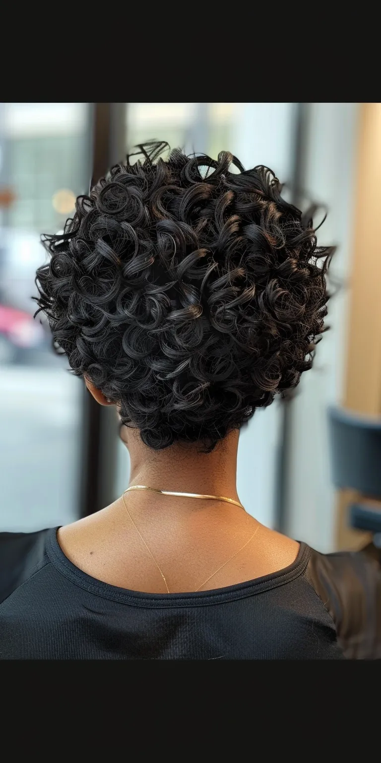 curly weave hairstyles Digital perm, Updo, Asymmetric cut, French twist, Finger wave