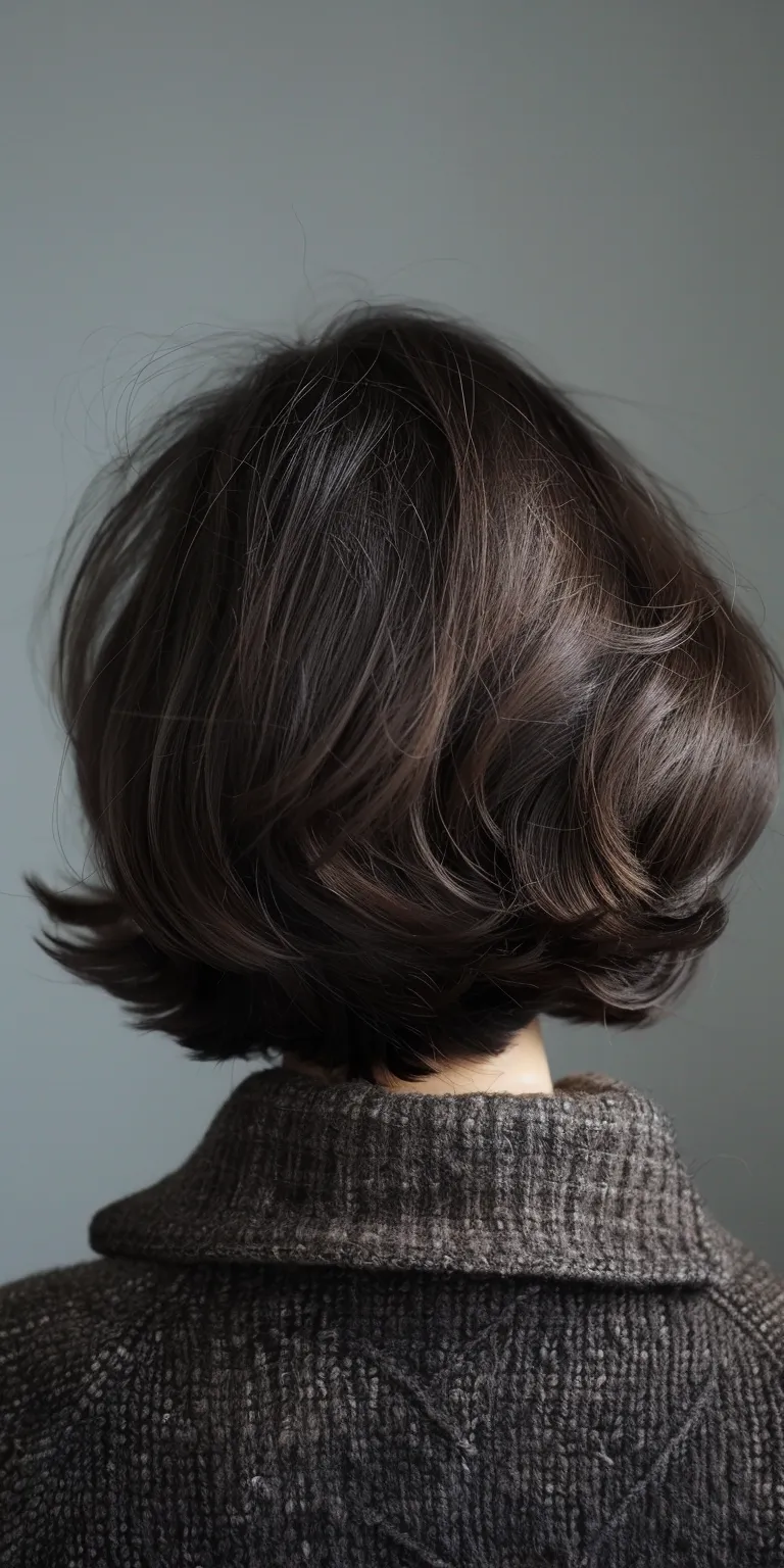 layered bob haircuts Asymmetric cut, Layered hair, Japanese women's hairstyles, Bob Short brush cut