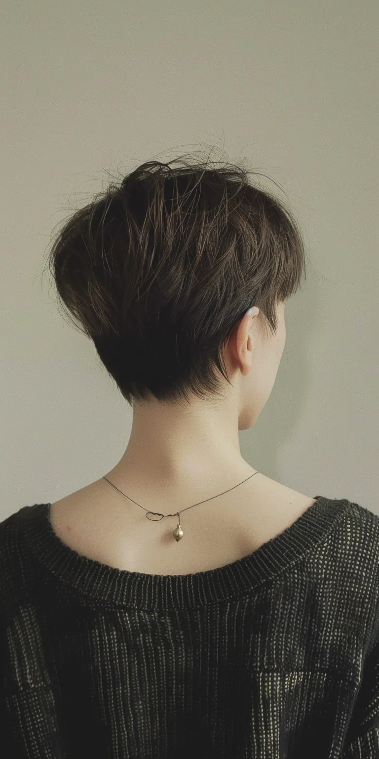 trendy haircuts Asymmetric cut, Pixie Short brush Butterfly haircut, Japanese women's hairstyles