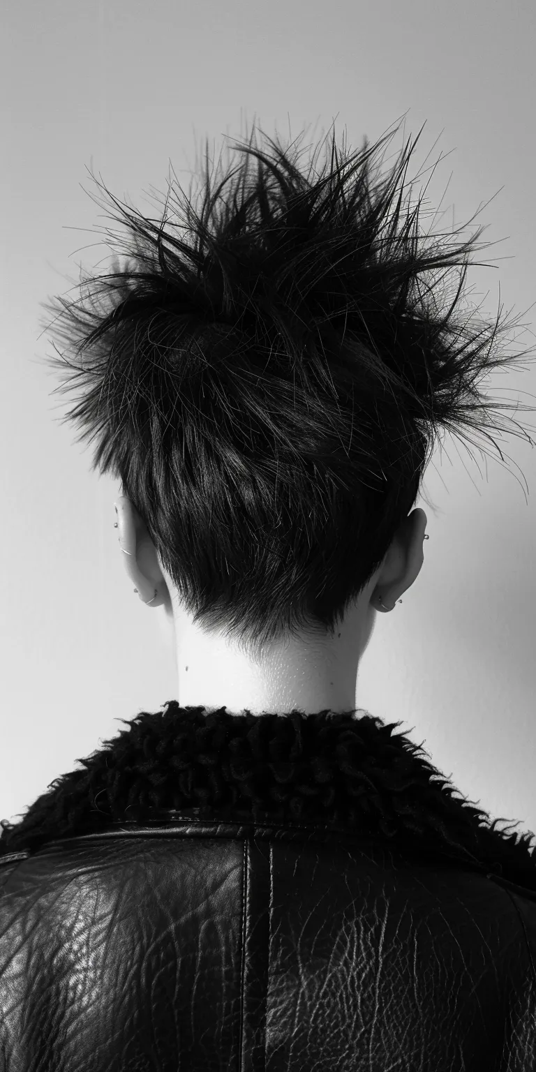 spiky hairstyle Asymmetric cut, Chignon, Pompadour, Feathered hair, Mohawk