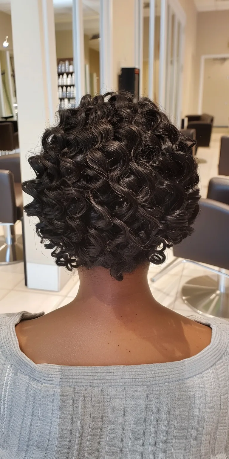 short weave hairstyles Digital perm, Finger wave, French twist, Stacked bob, Updo