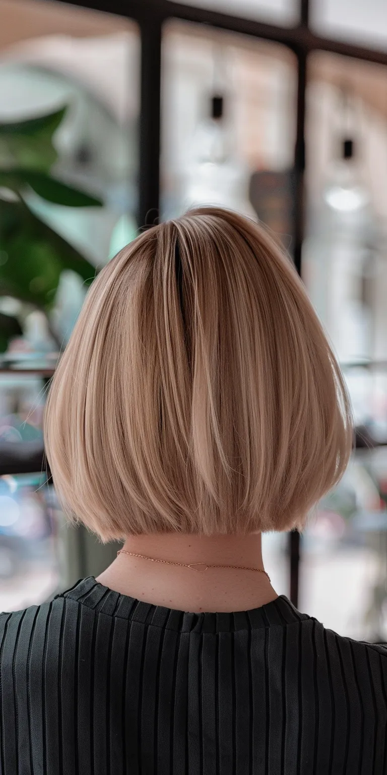 short bob haircuts Asymmetric cut, Bob Short brush Professional Stacked