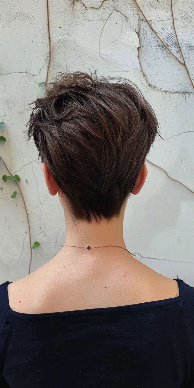 pixie haircuts for fine hair Asymmetric cut, Short brush Pixie Butterfly haircut, Professional cut