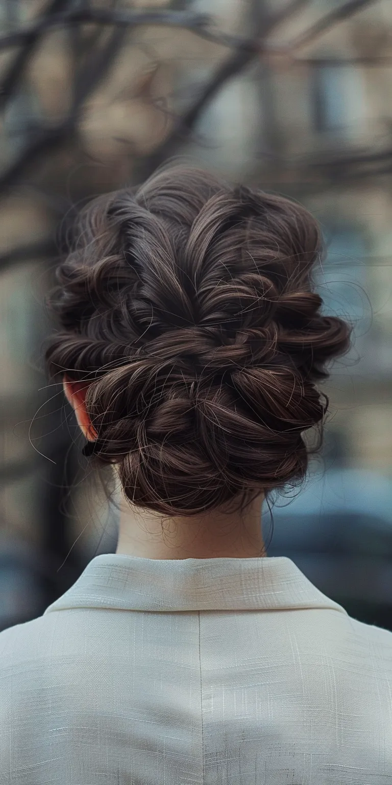 gentleman hairstyle Updo, Chignon, Milkmaid braid, French twist, Ringlets