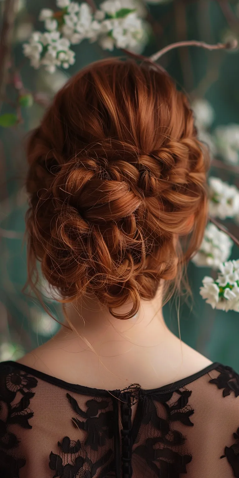 summer hairstyles Updo, Milkmaid braid, Chignon, French Waterfall braids