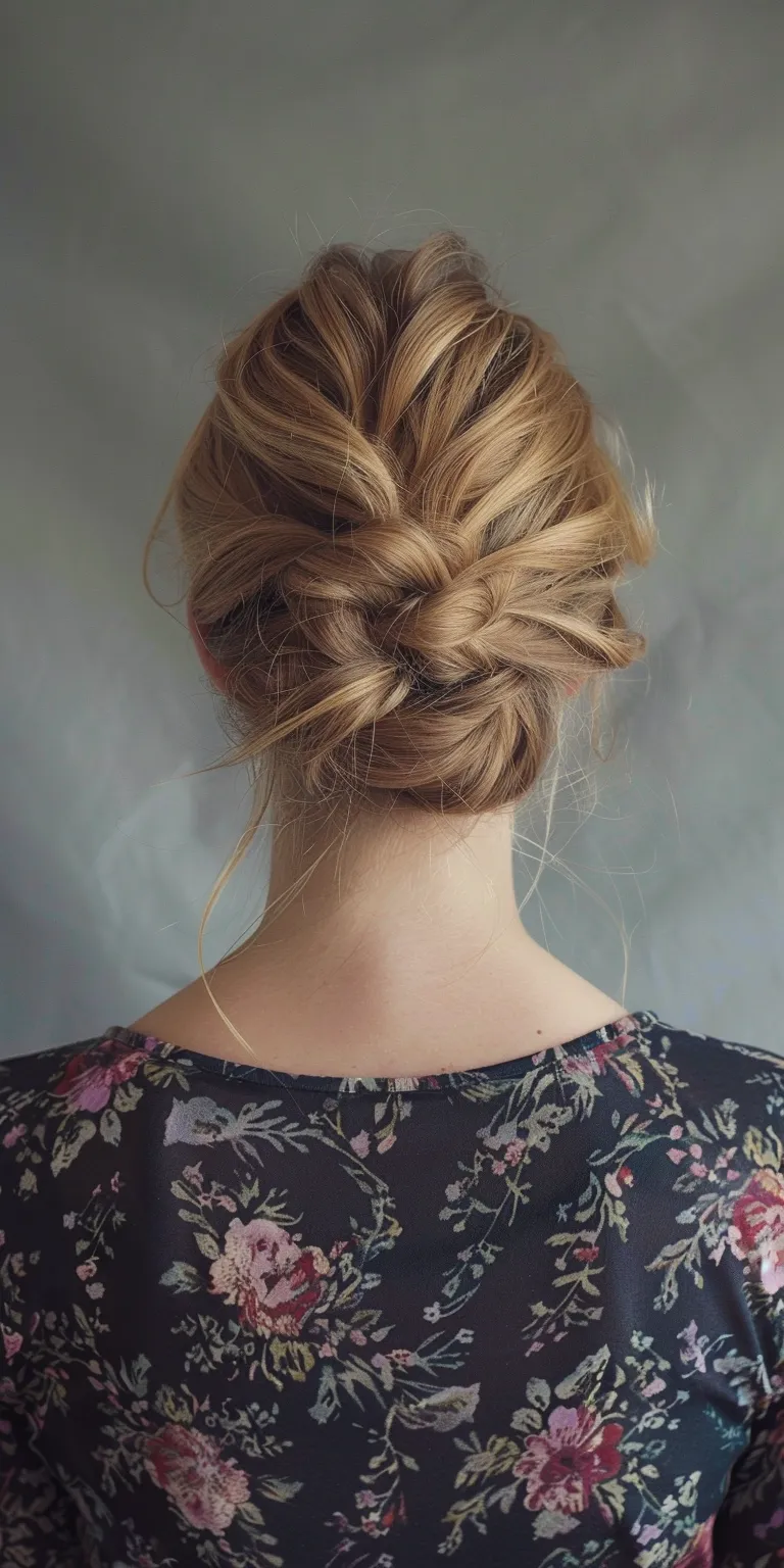 preppy hairstyles Updo, Chignon, Milkmaid braid, Ballerina bun, French braid