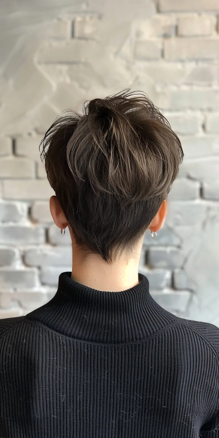 pixie haircuts Asymmetric cut, French twist, Updo, Pompadour, Chignon