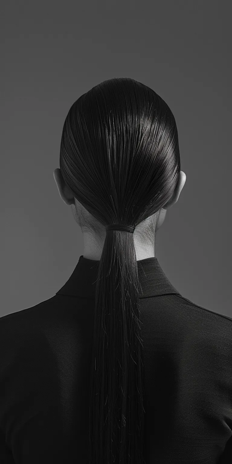 sleek ponytail Asymmetric cut, Chignon, French twist, Tonsure, Ponytail