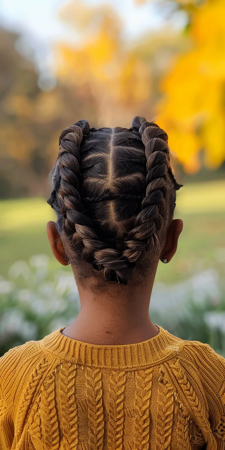 natural hair braid styles French twist, Waterfall braids, braid, Cornrows, Hair twists