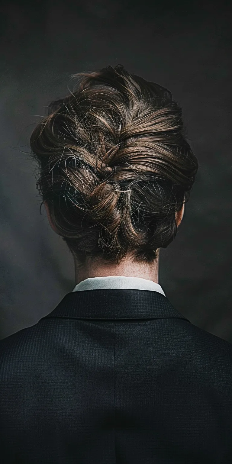 gentleman hairstyle Chignon, Updo, French twist, Historical Christian hairstyles, braid