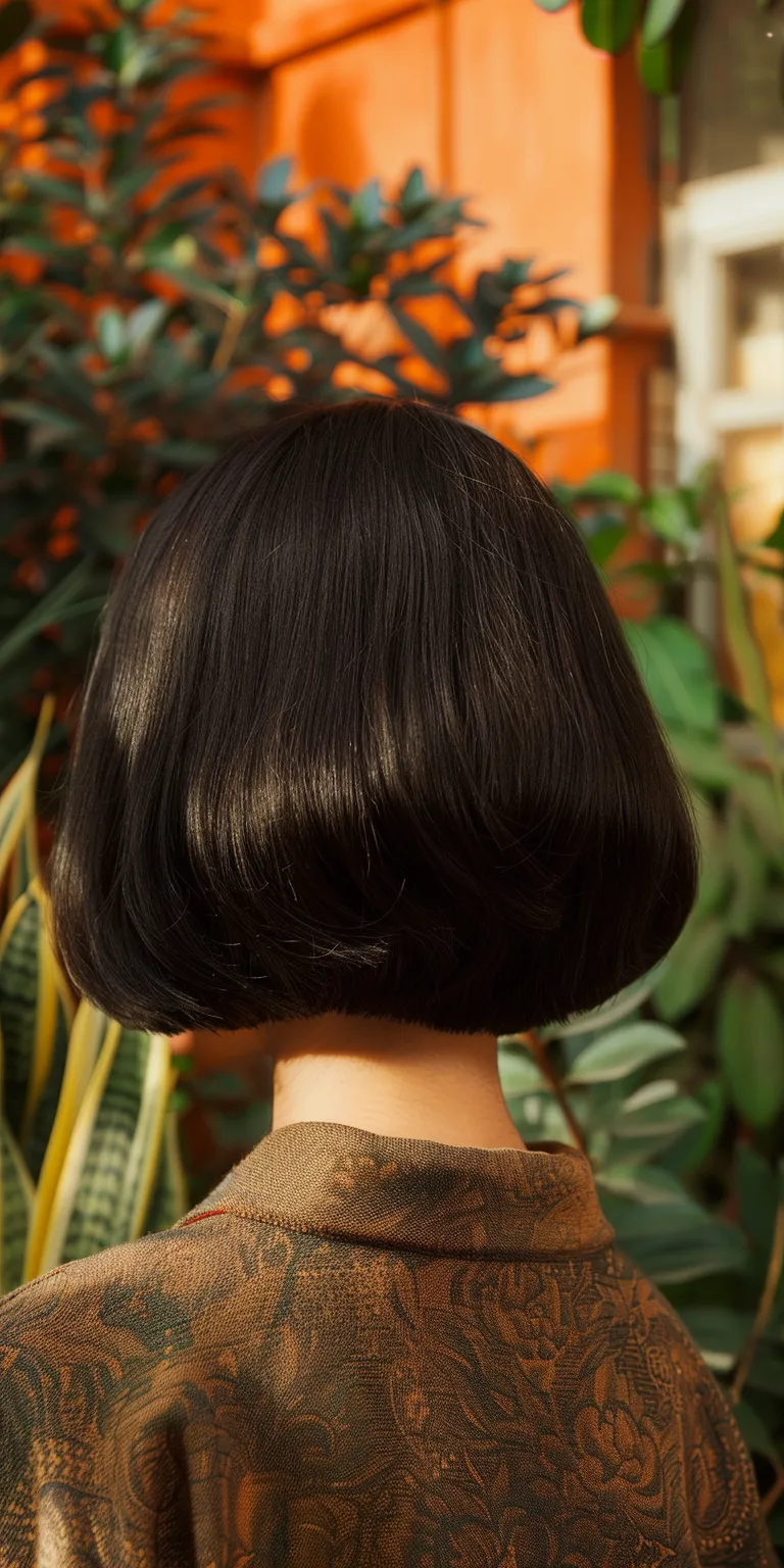 bob hairstyles with fringe Bob cut, Short brush Asymmetric Butterfly haircut, Finger wave