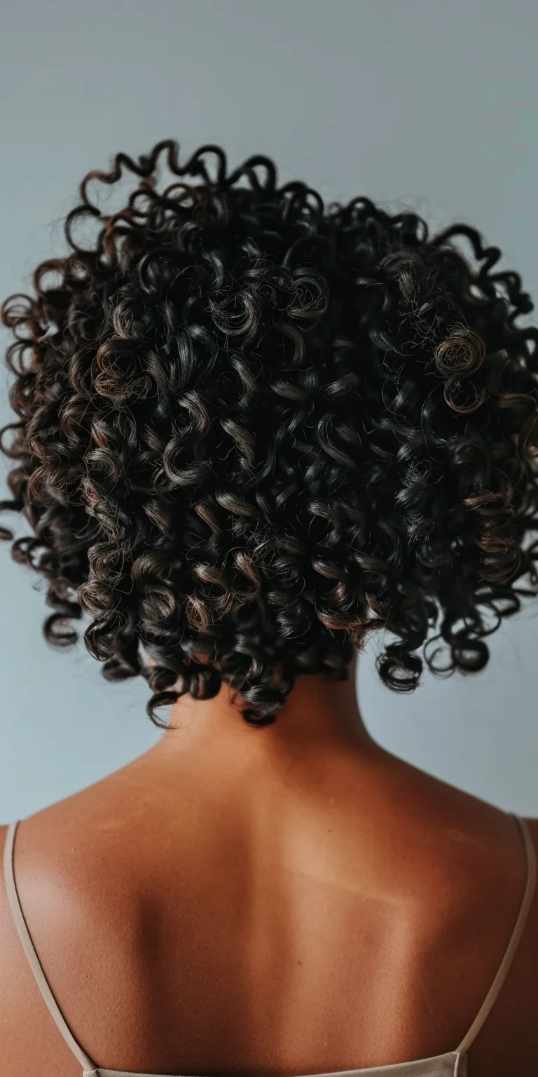 shoulder length curly hairstyles Digital perm, Kinky hair, Ringlets, Jheri curl, Asymmetric cut