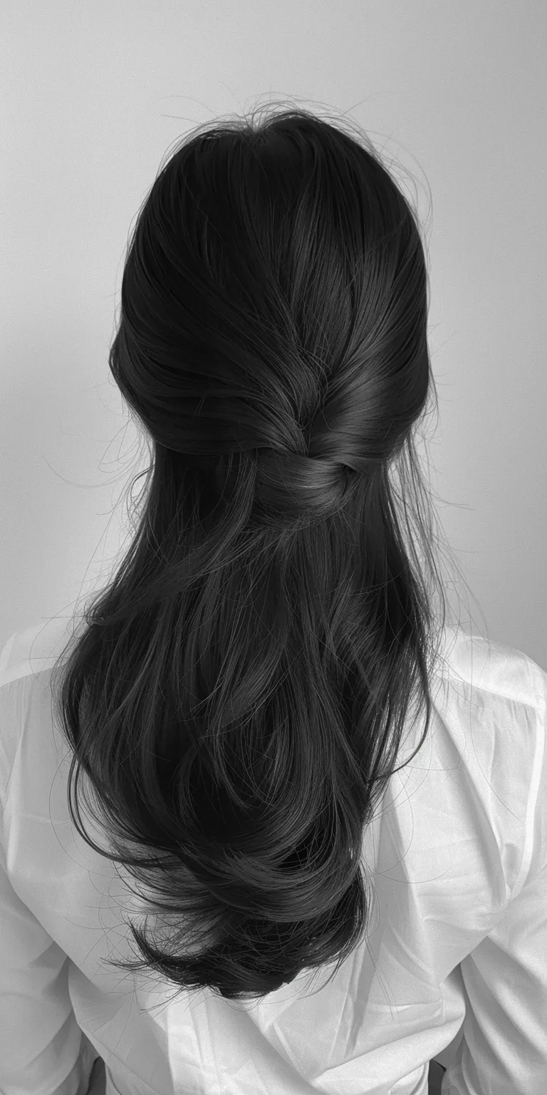 asian hair styles French braid, Waterfall braids, Braid, Chignon, twist