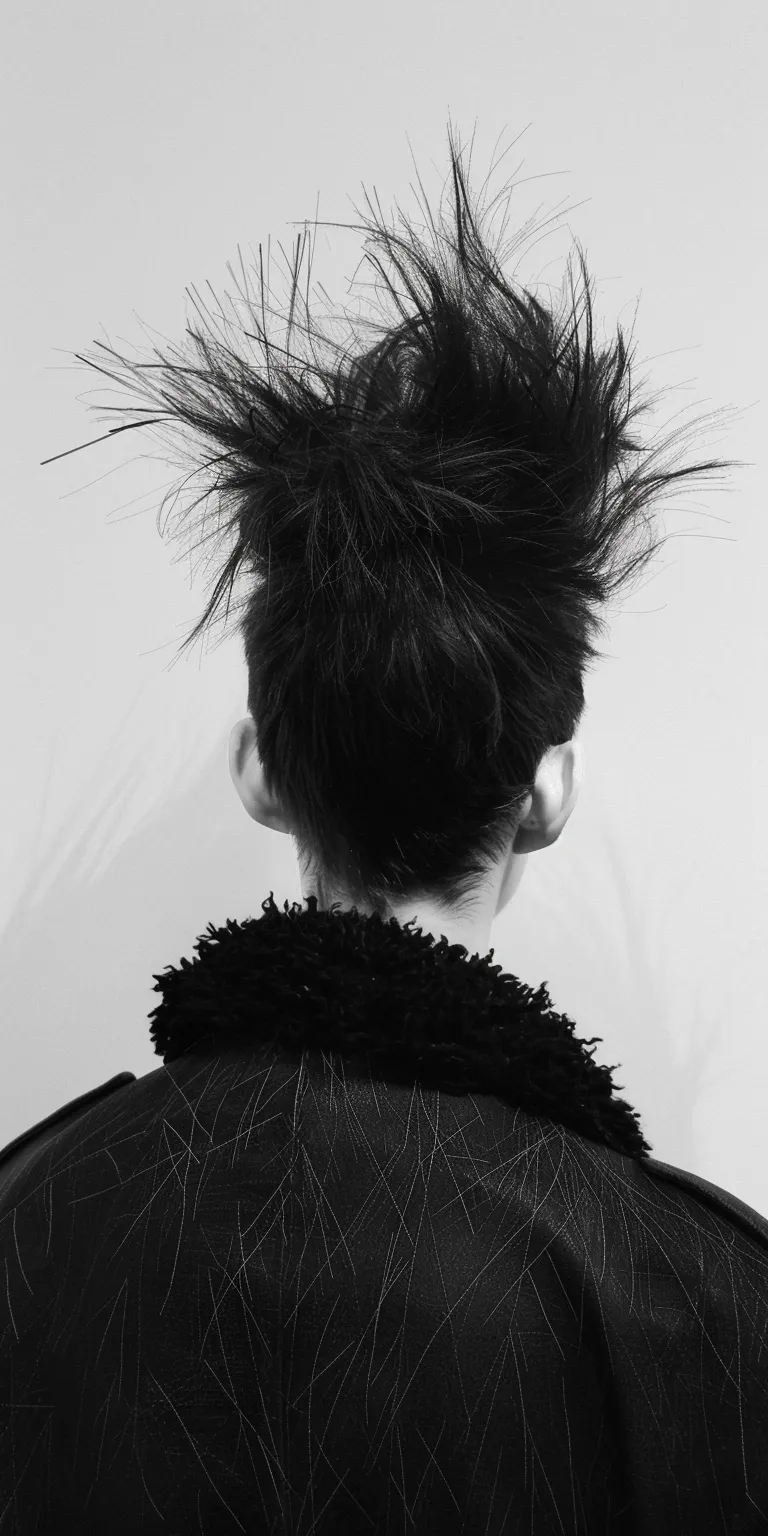 punk hairstyle Feathered hair, Asymmetric cut, Chignon, Bouffant, Pompadour