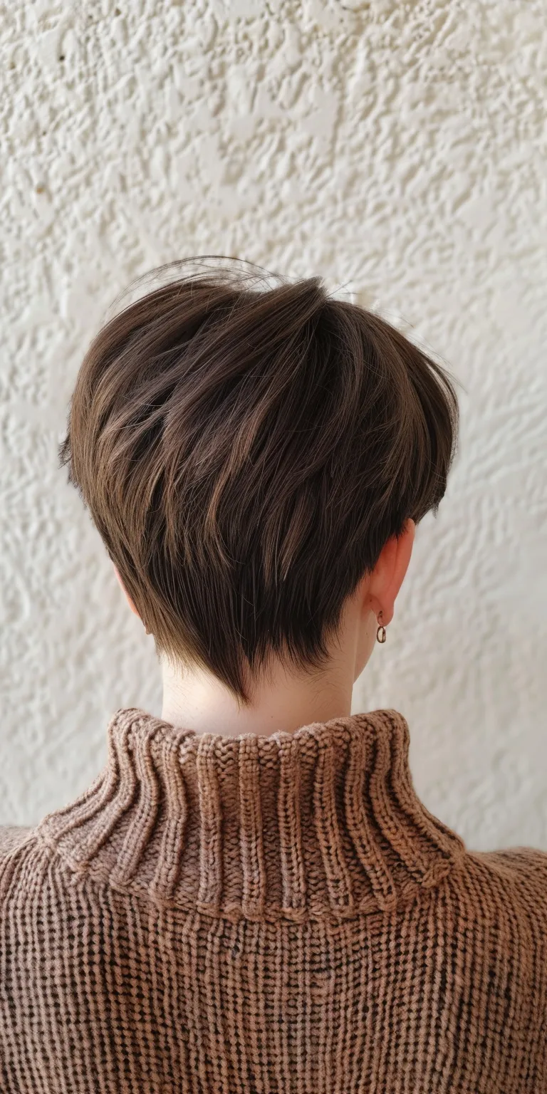 haircuts for receding hairline Asymmetric cut, Short brush Layered hair, Pixie Butterfly haircut