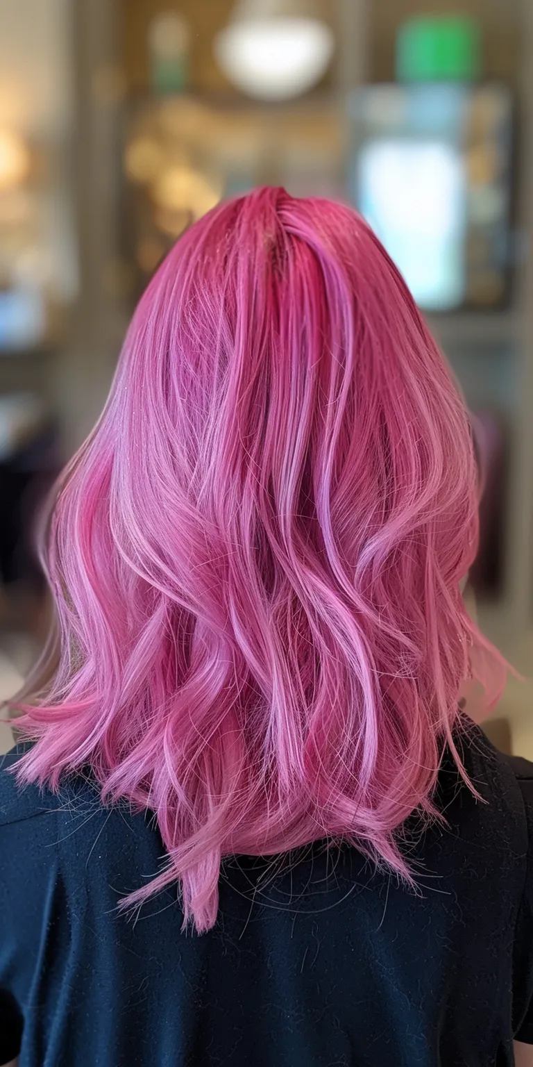 pinks hair styles Digital perm, Mermaid hair, Stacked bob, Professional cut, Layered