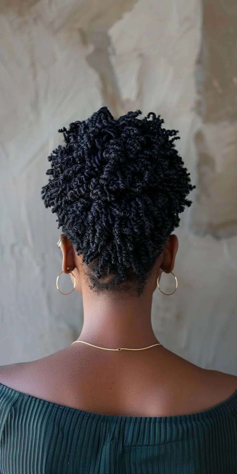 big chop hairstyles Afro puffs, Kinky hair, Hair twists, French twist, Crochet braids